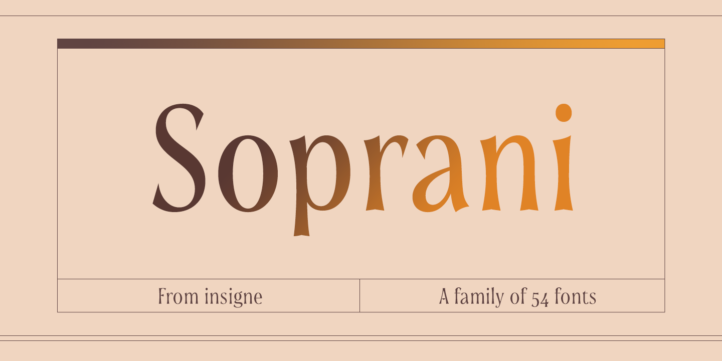 Soprani Norm Extra Bold Italic Font preview